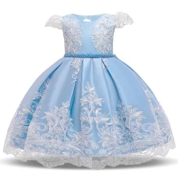 

Kids Dress For Girls Wedding Tulle Lace Long Dress For Kids Elegant Princess Party Pageant Formal Gown For Teen Children Dress