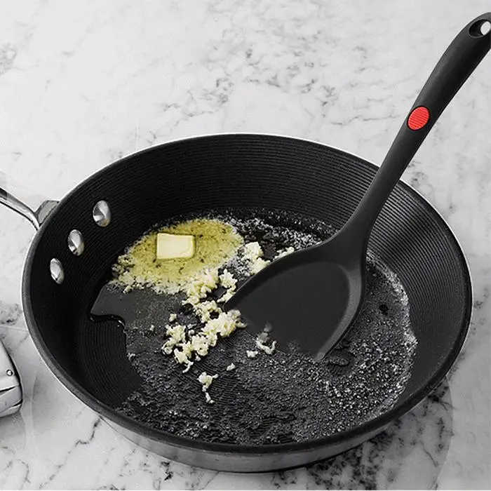 Прочная силиконовая Нескользящая ручка с подвесным отверстием кухонная посуда черный/красный/серый
