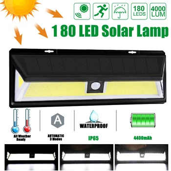 

COB 180 led solar lamp outdoor waterproof PIR Motion Sensor Street Lamp for Garden Decoration Solar Light