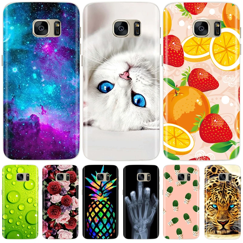 Силиконовый чехол для Samsung Galaxy S6 Edge Plus милый мягкий из ТПУ с узором S 6