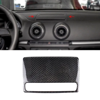 

For Audi A3 S3 2014 2015 2016 2017 2018 Carbon Fiber Car Center Control Navigation Screen Panel Dashboard Frame Cover Trim