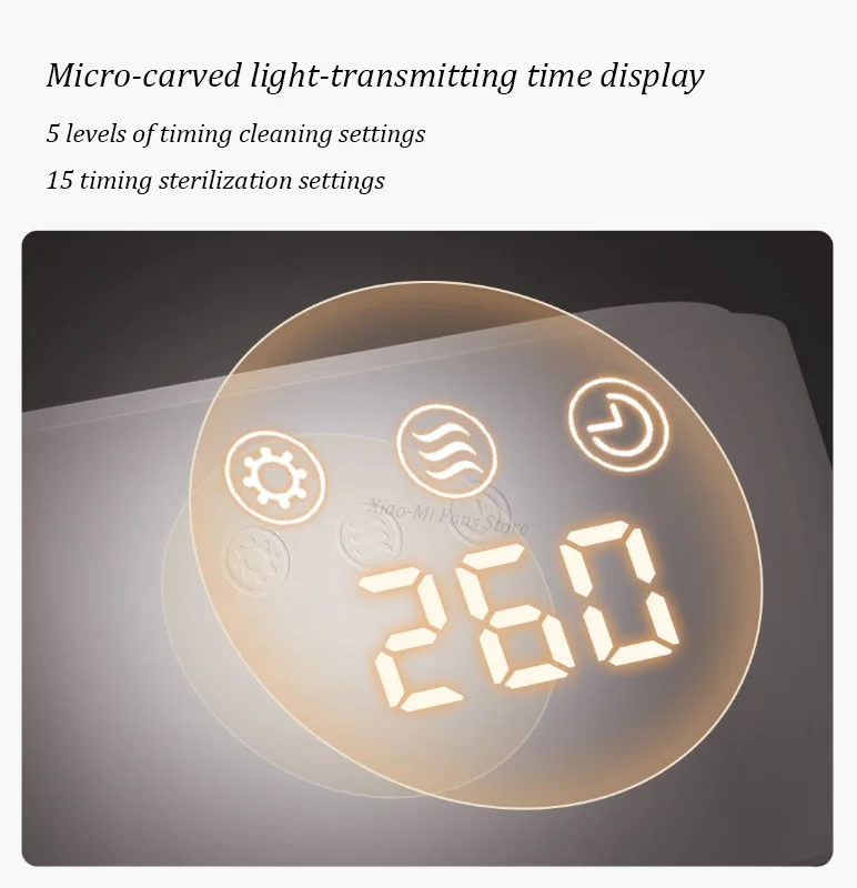 Youpin Eraclean Smart Ultrasonic Cleaner Ultrasonic Sonic Vibration Cleaning Machine Jewelry cleaner Work with Mi Home App