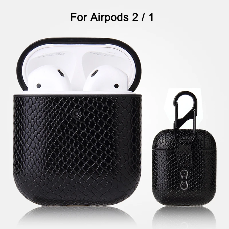 Black airpods 2 1 Отличный кожаный чехол для Airpods Pro 3 2 1 противоударный чехол для Air pods 3 Pro защитный чехол для Apple Airpods Pro correa - Цвет: Black airpods 2 1