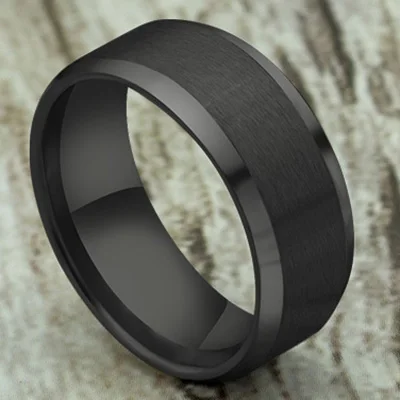 Black 8mm Matte 8 мм кольцо из нержавеющей стали мужское высококачественное модное Ювелирное кольцо мужское титановое черное - Цвет основного камня: Black 8mm Matte