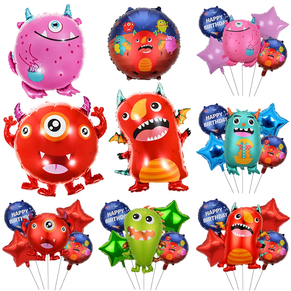 

1pc Cartoon Alien Foil Balloon Children's Toy Inflatable Aluminum Foil Balloon Happy Birthday Party Decors Kids Toys Air Globos