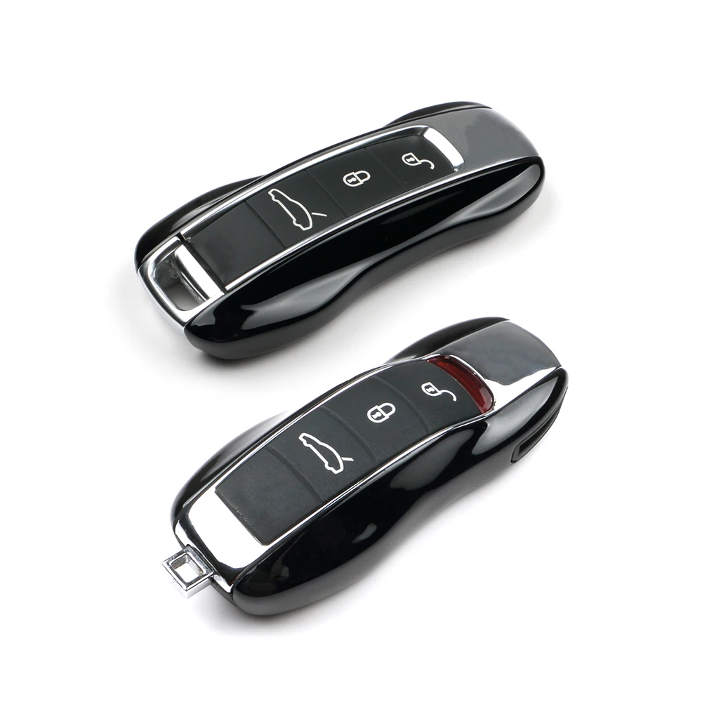 

Key case for Porsche Macan Cayenne Panamera 911 9YA 971 key holder plastic hard cover remote controller shell cap bright black