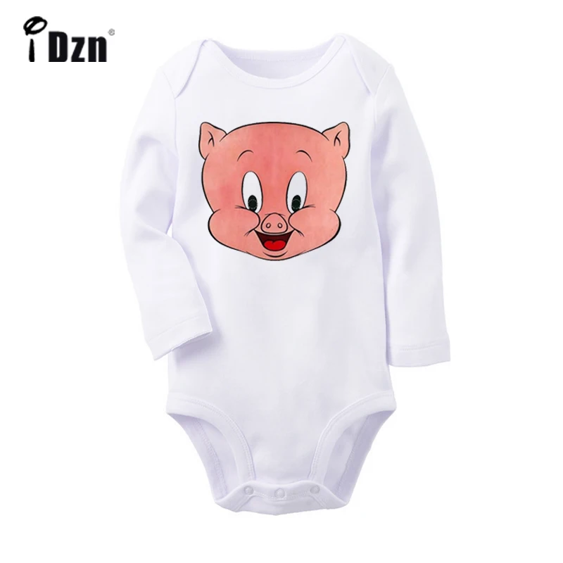 JbBaby1353WC Высокомерная Утка милый поросенок мультфильм Looney ttes дизайн новорожденных боди малышей с длинным рукавом Onsies комбинезон хлопковая одежда - Цвет: JbBaby1353WC
