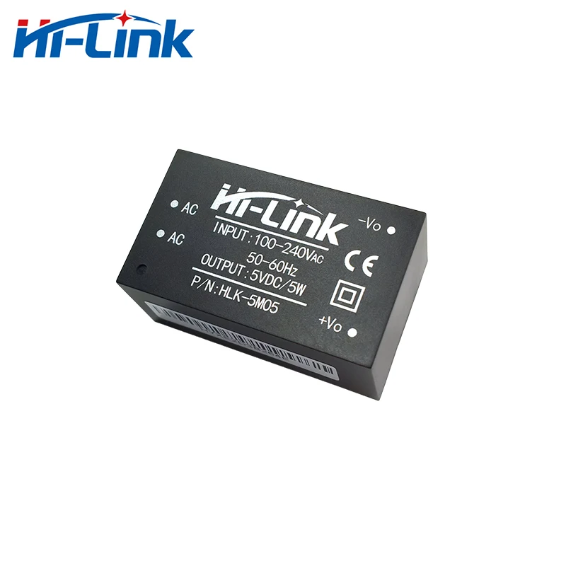 Free ship 90pcs*HLK-5M05  220V input 5W 5V 1A output AC-DC power transformer for LED light 5