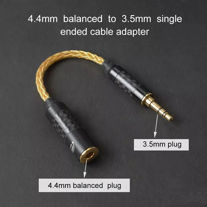 High Quality Headphone Transfer Wire 6 Core Earphone Adapter 4 4mm Female to 3 5mm Male for SONY DMPZ1 ZX300A A 35 PHA2A iPhone