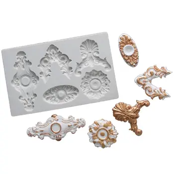 

DIY Baroque Scroll Lace Fondant Silicone Mold for Cake Cupcake Topper Jewelry Chocolate Candy Decoration