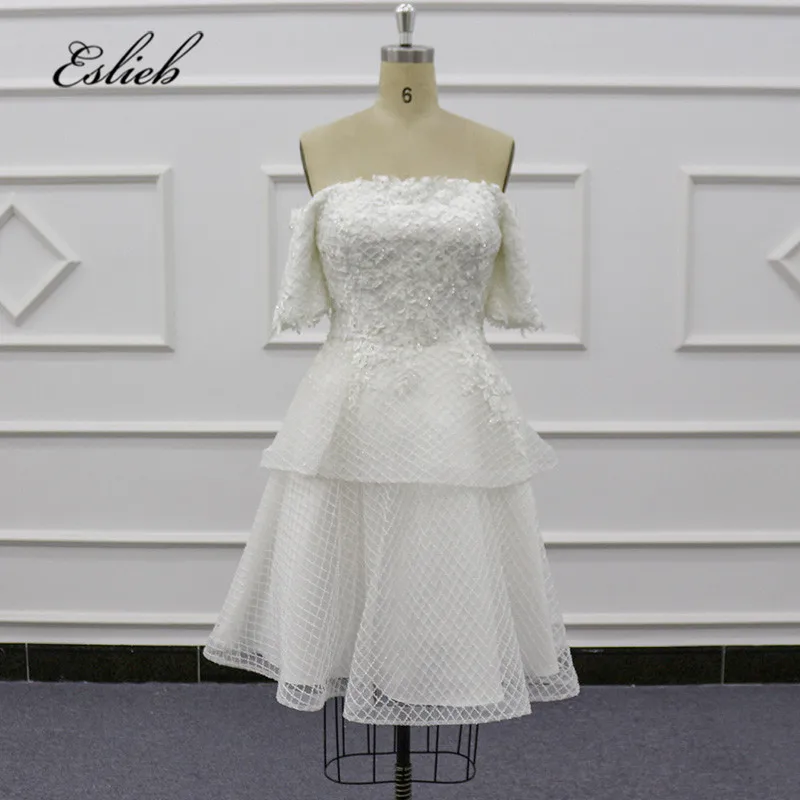 #Special Offers Eslieb Elegant A line Short wedding dresses Zipper back Half sleeves wedding dress 2020 Sj135 #Special Offers Eslieb Elegant A line Short wedding dresses Zipper back Half sleeves wedding dress 2020 Sj135