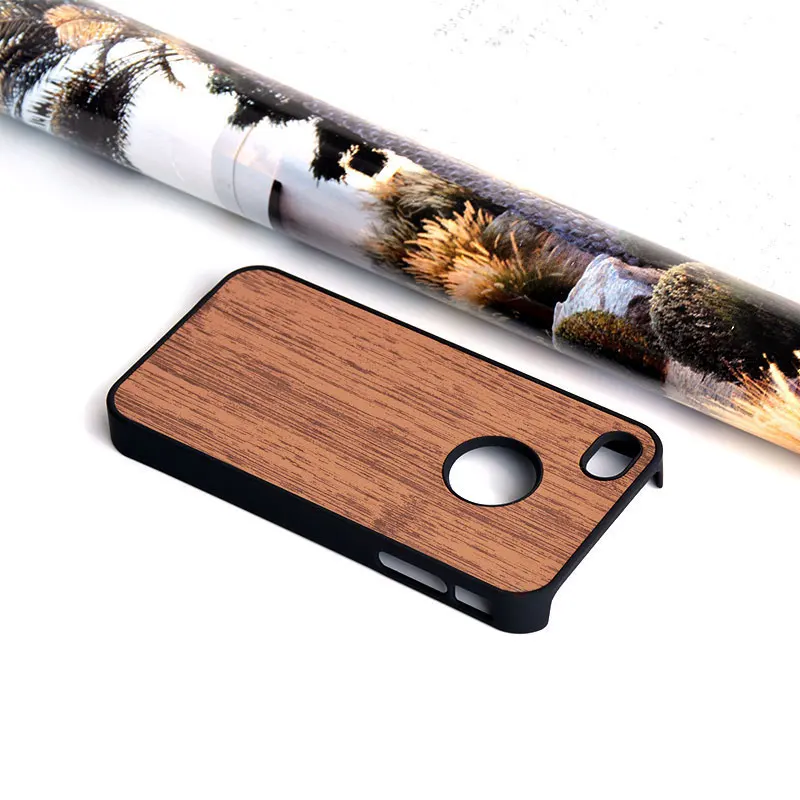 Чехол для iphone 4 4s funda деревянный бамбуковый узор Кожаный жесткий пластиковый классический винтажный Чехол для телефона для iphone 4s чехол