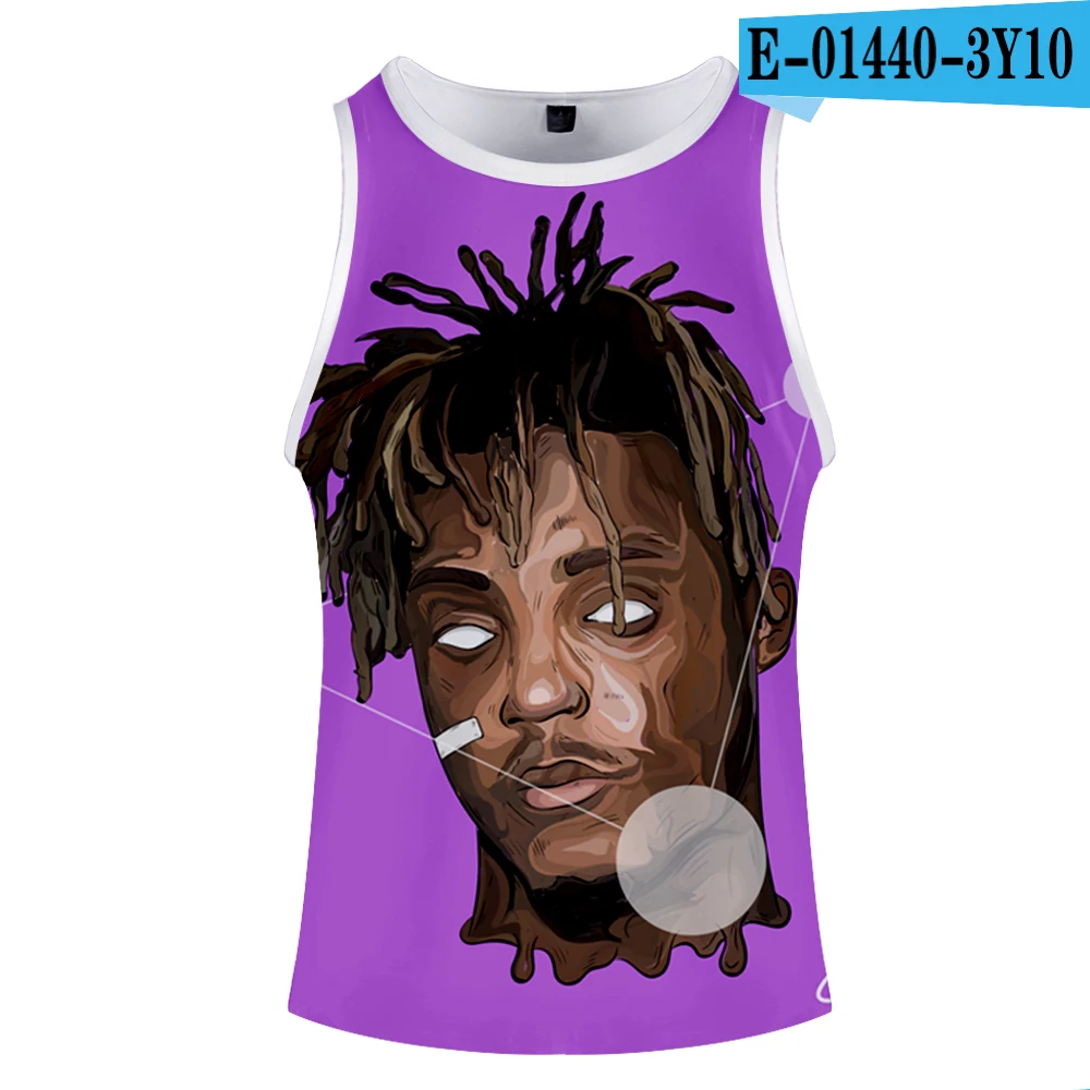 ONE Juicewrld, майка, мужская, большого размера, для спортзала, топы, Harajuku, 3D принт, Juce Wrld, змея, жилет с черепами, хип-хоп, без рукавов, одежда для мужчин - Цвет: ONE