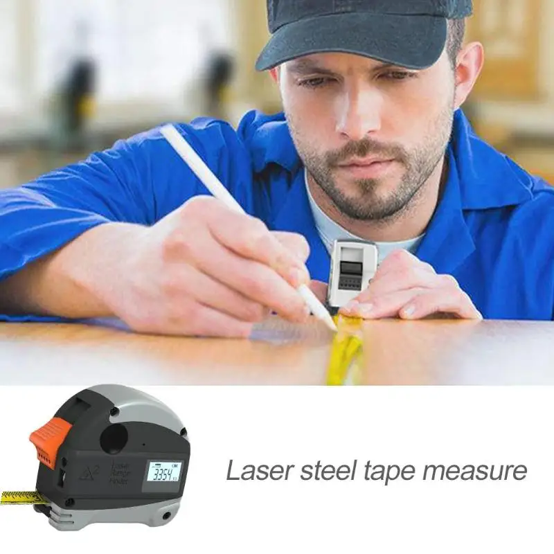 

Digital Laser Tape Measure Excellent ABS Case Stainless Steel Strip USB Charging Infrared High Precision Range Finder