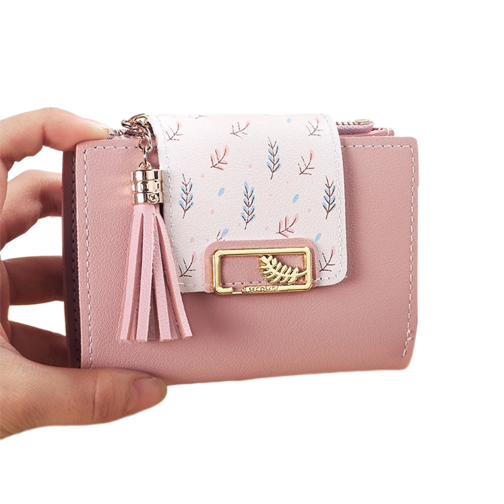 Новые модные женские маленькие кошельки для девушек кожаные складные Кошельки