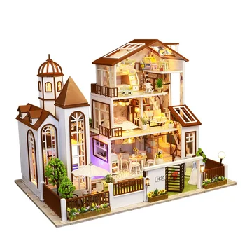 

Big Wooden Dollhouse Toys For Children DIY Miniature Casa Lols Doll House Casa De Boneca Casinha De Boneca Christmas Gift