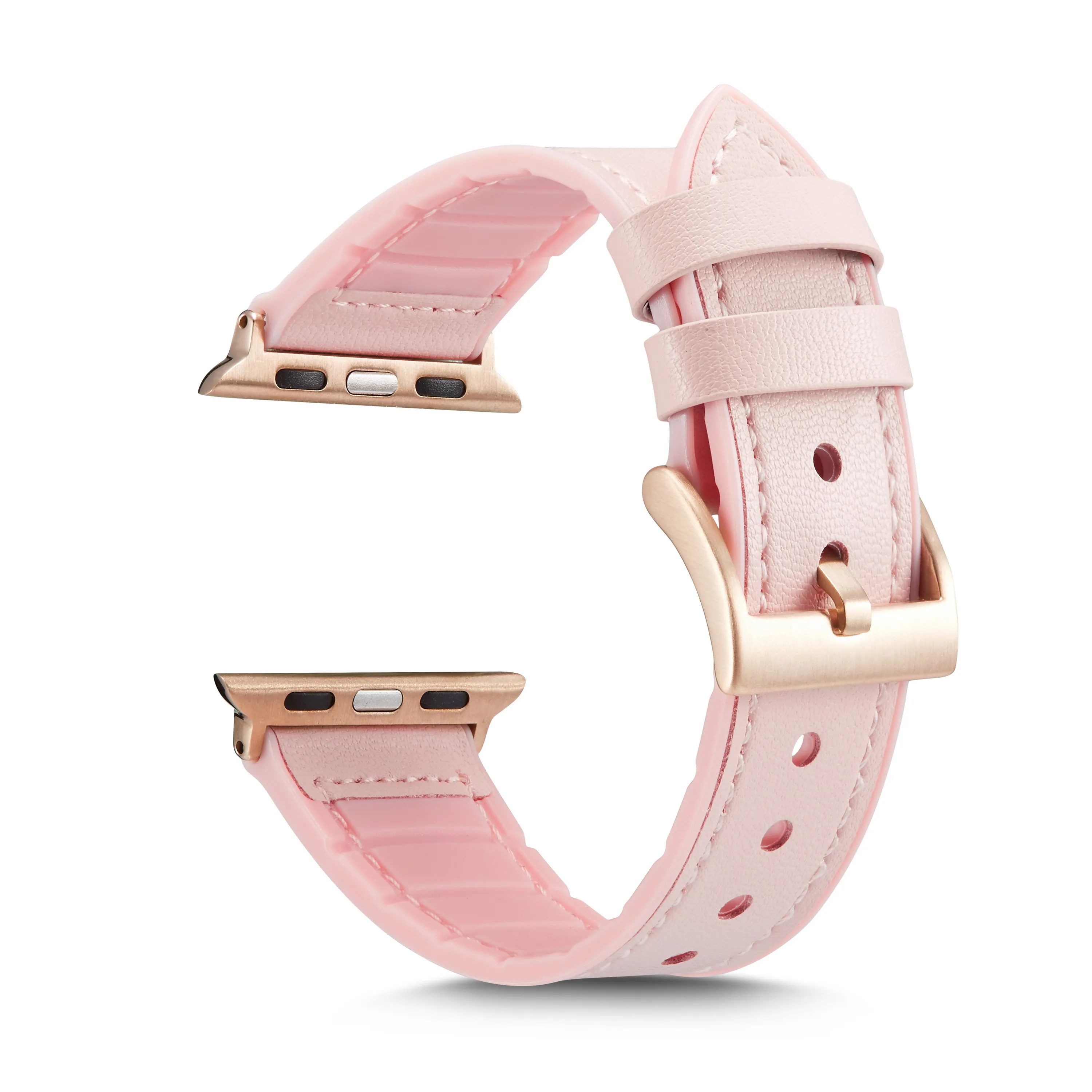 40/44 мм женские часы ремешок для наручных часов Apple Watch Series 5 4 3 браслет из мягкой резины с кожаный ремешок для наручных часов Apple Watch Series 3 2 полосы