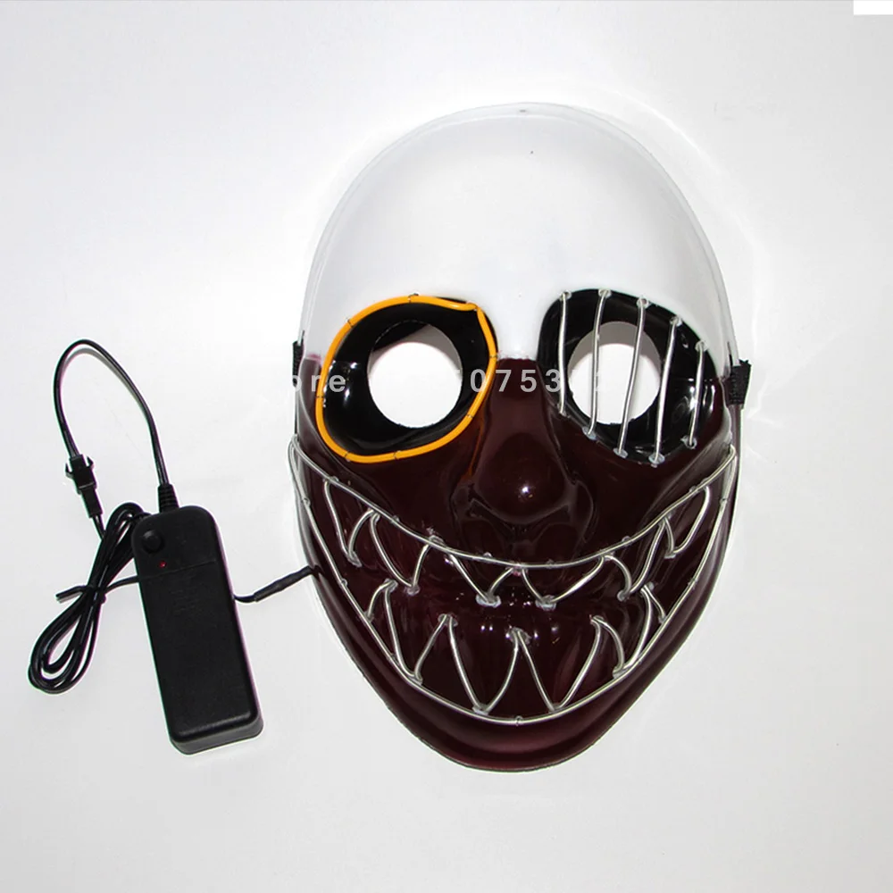 halloween costumes 2022Hot Sales Fashion LED Mask Luminous Glowing Halloween Party Mask Neon EL Mask Halloween Cosplay Mask Mascara Horror Maska sexy cosplay