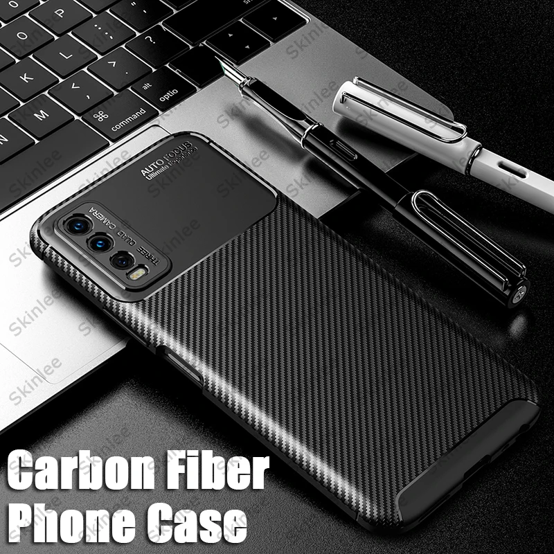 Skinlee Case For vivo Y20 Shockproof Carbon Fiber Soft Silicone Cover VIVO Phone | Мобильные телефоны и аксессуары