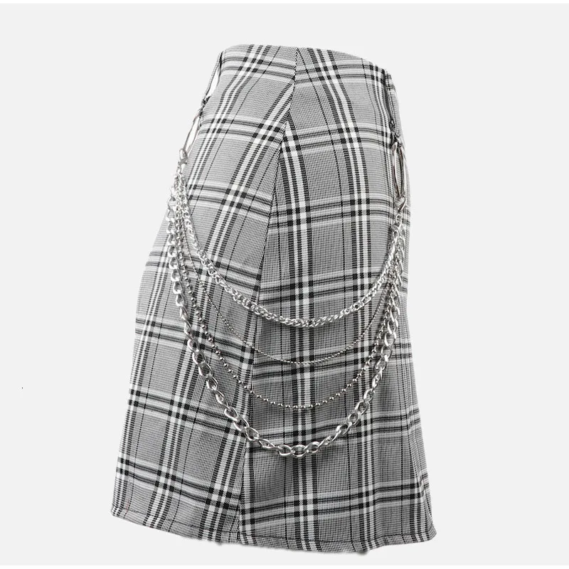 Осенняя Женская клетчатая офисная облегающая мини-юбка с высокой талией, облегающие Женские юбки с коротким низом MG875