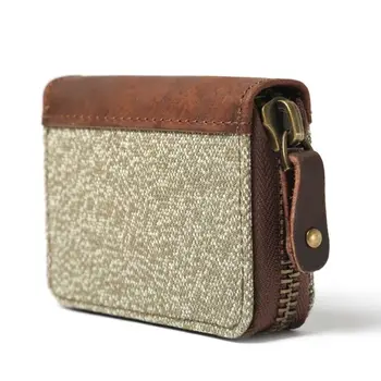 

Canvas Credit Card Wallet Holder Coin Change Pouch Pocket for Women Men L9BE