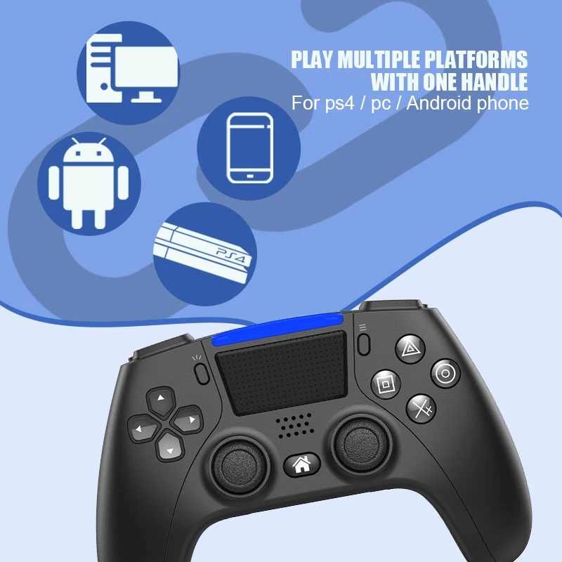 Ps4コンソール用のbluetoothと互換性のあるデータフロッグ ダブル振動コントローラー Pc Android携帯用 ゲームパッド Aliexpress
