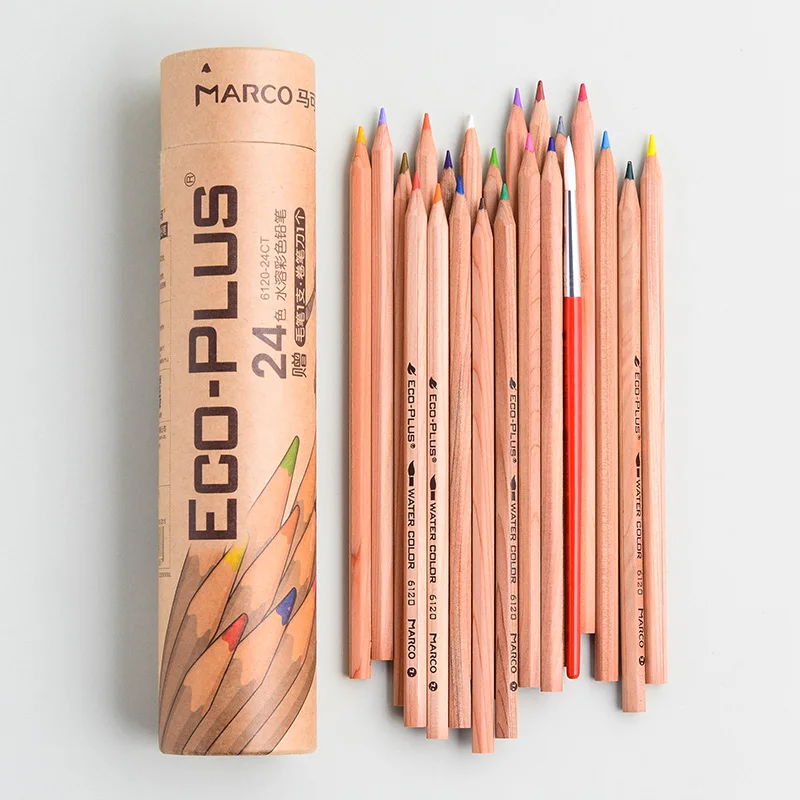 

Marco 6100/6120 Oil / Water Soluble Color Wooden Pencil Beginners Learn Art Professional Painting Tube Packaging