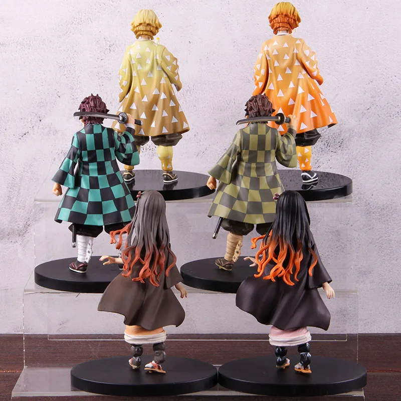 Demon Slayer Kimetsu No Yaiba фигурка Nezuko Kamado Tanjirou Hashibira Inosuke Zenitsu Agatsuma ПВХ Коллекционная модель игрушки