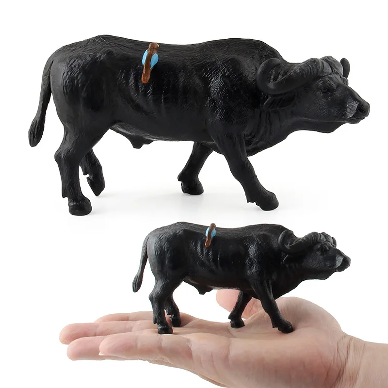 Mini Farm Animals Figure Toys Realistic Wild Plastic Learning Toys Buffalo 