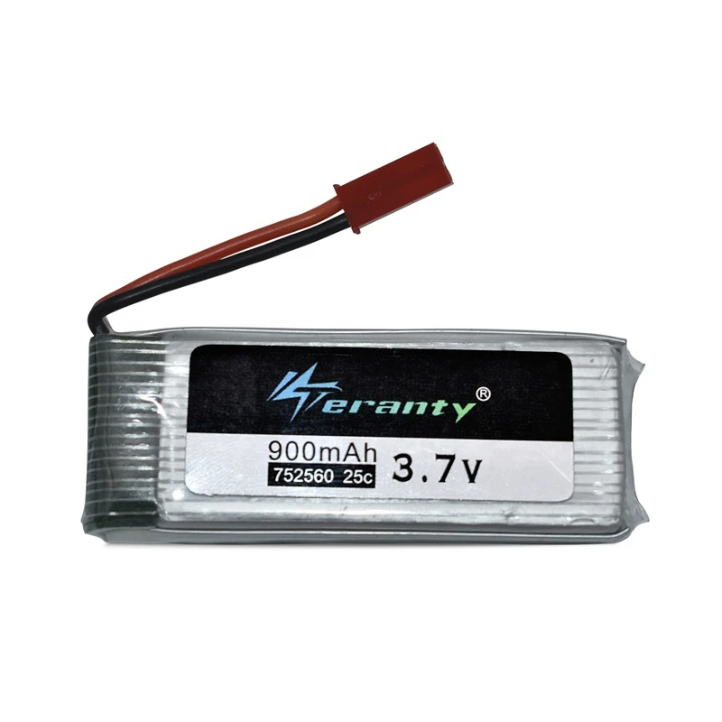 900mah 3,7 V аккумуляторная батарея для X5 X5C 8807 8807W A6 A6W M68 Rc Дрон запасные части Аксессуары 3,7 v lipo батарея 752560 1 шт - Цвет: Red
