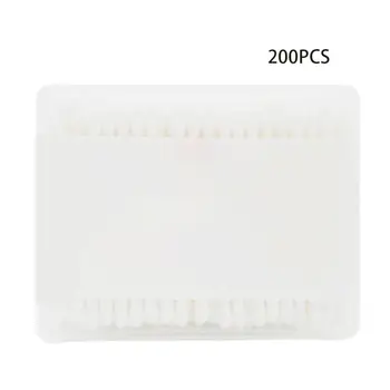 

200Pcs Double Water Drop Tips Degreasing Cotton Swabs with Paper Sticks Absorbent Buds Applicator for Makeup Cleaning