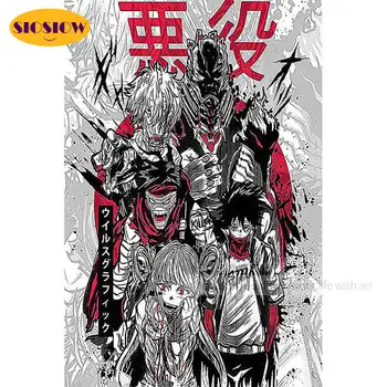 

5D Diamond Wall Painting Sticker My Hero Academia Anime Figures Shigaraki 3d Embroidery Full Set Cross Stitch Home Decor Bedroom