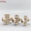 Brass Pipe Fitting 4 Way Connector Cross 1/4