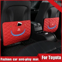 Модный автомобильный стильный качественный полиуретановый кожаный чехол из микрофибры, анти-кик коврик, анти-игровой коврик для Toyota Crown Reiz Corolla Camry