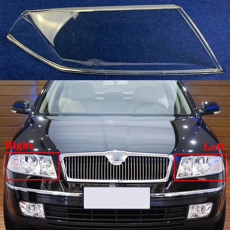 Car Front Headlight Cover For Skoda Octavia 20072009 Auto Headlamp