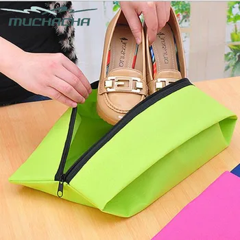 

Dropship Fashion Portable Cheap Shoes Bag Organizer Pouch Waterproof 600D Nylon Foldable Dustproof Travel Beach Shoes Bag