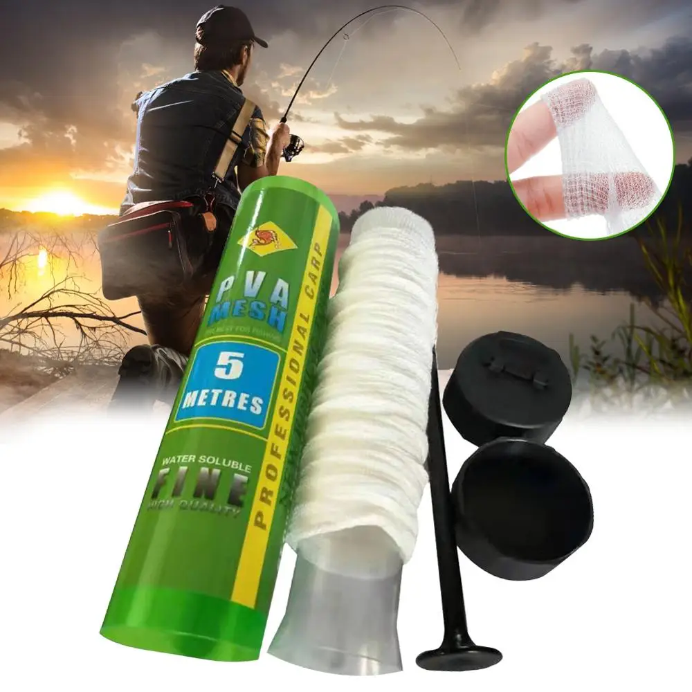 

PVA Water Soluble Fishing Nets Supplement Nest Fishing Network Net Bag Refill 37mm 25mm Net Bag PVA 5m Fishing accessories