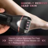Rechargeable Electric Foot File Callus Remover Machine Pedicure Device Foot Care Tools Feet For Heels Remove Dead Skin black 2