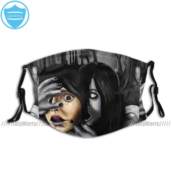 

Grudge Mouth Face Mask Onryo Facial Mask with Filters Kawai Cool for Adult Mask