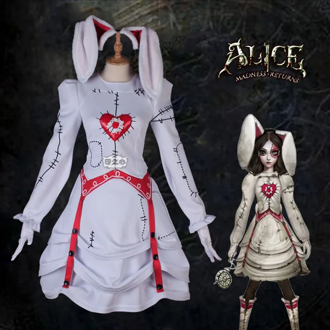 

Alice: Madness Returns Alice Rabbit Uniforms Cosplay Costume Free Shipping F