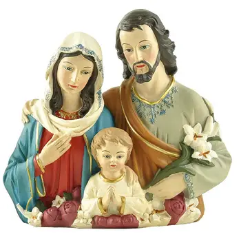 

DROPSHIPPING PLOYRESIN 4.5" HOLY FAMILY STATUE CATHOLIC RELIGIOUS ITEMS CHRISTMAS GIFT HOME DECORATION