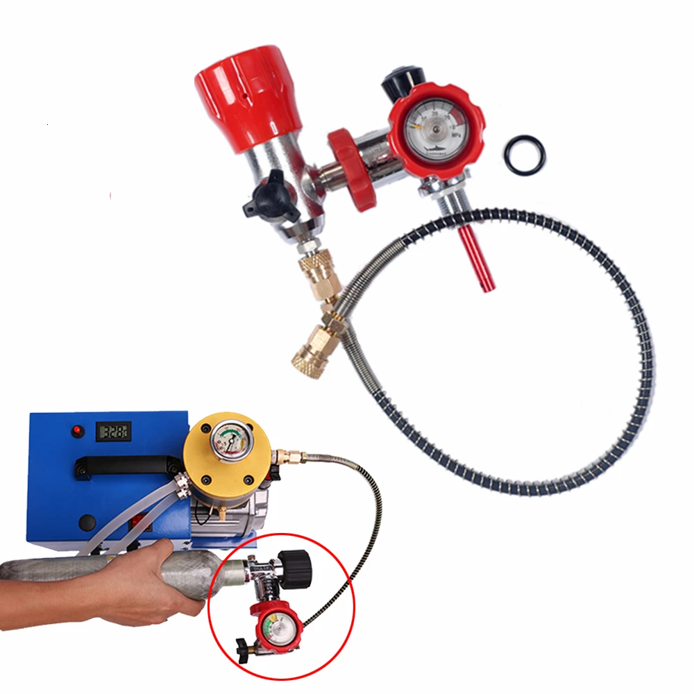 

High pressure gas cylinder head valve Diving gas cylinder Large to small gas cylinder adapter Inflatable bottle adapter