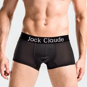 

Men's Underwear Cotton Boxers Man Breathable Panties Solid Shorts Brand Underpants U Convex Design Middle Waist