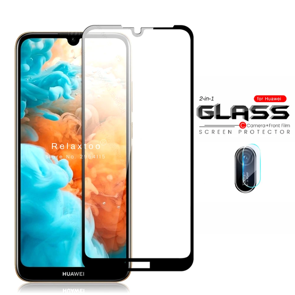 2 в 1 Защитное стекло для камеры huawei y6s y 7 6 y7 y6 pro prime защитное на hauwei 7y y7prime y7pro 6y y6prime
