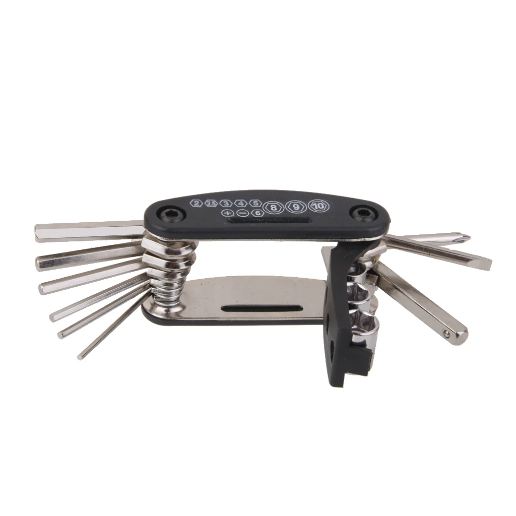 

15 in 1 Multi-function Road Mountain Bike Bicycle Repair Tool Kit Allen Key Spoke Wrench