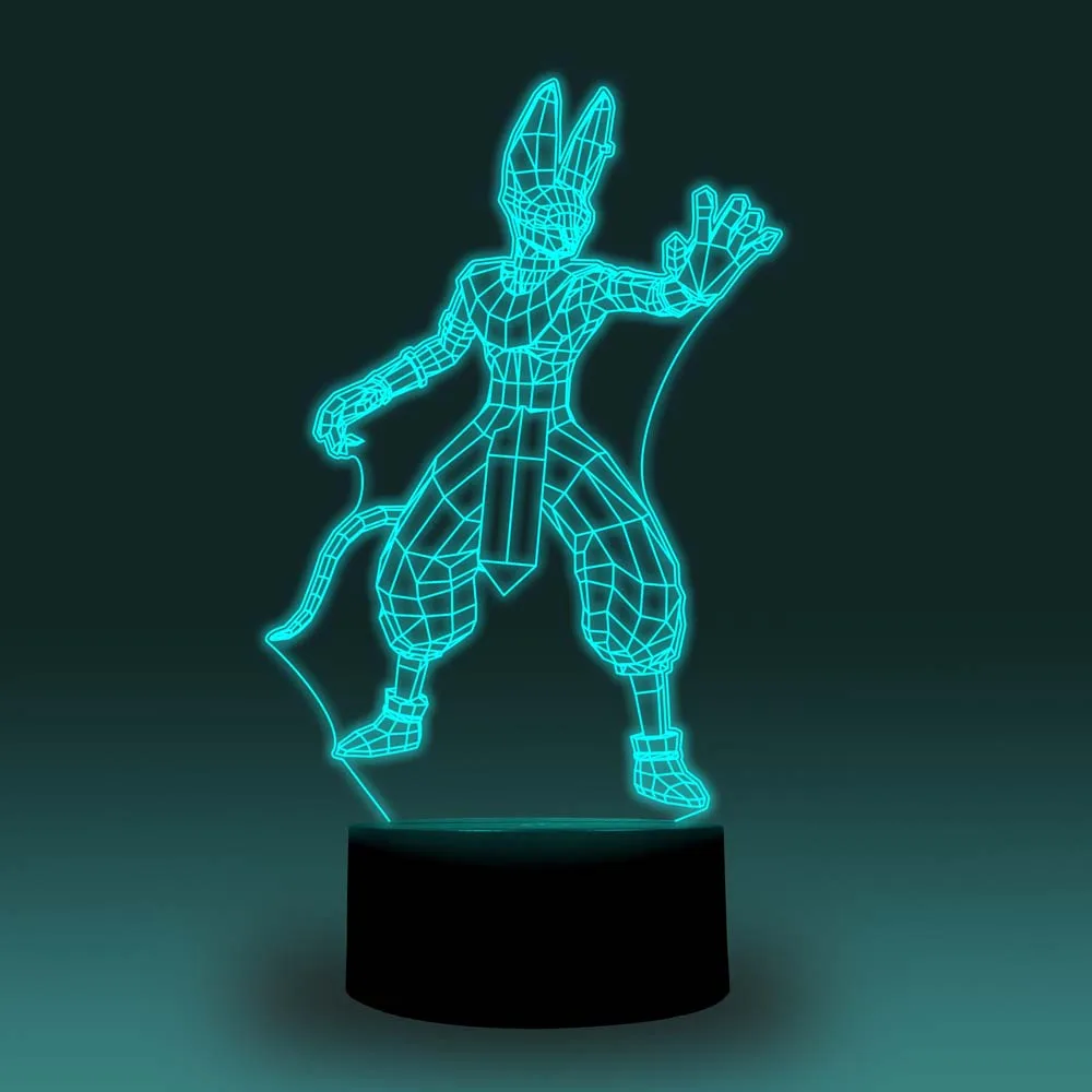 NiteApps 3D Beerus Dragon Ball ночник настольная Иллюзия украшение лампа подарок на день рождения приложение/сенсорное управление