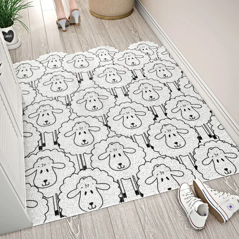 

Customizable floor mats, home passage carpets, door dustproof floor mats, cartoon pattern PVC wire ring kitchen floor mats