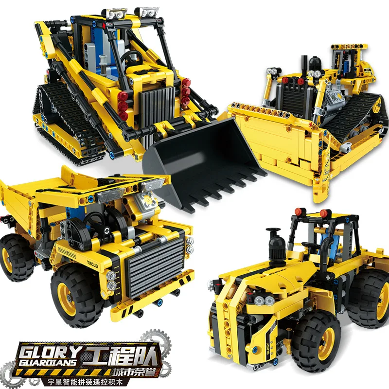 

Yuxing 13014-17 City Engineering Remote Control Electric Crawler Loader Educational ENLIGHTEN Assembled Building Blocks Toy