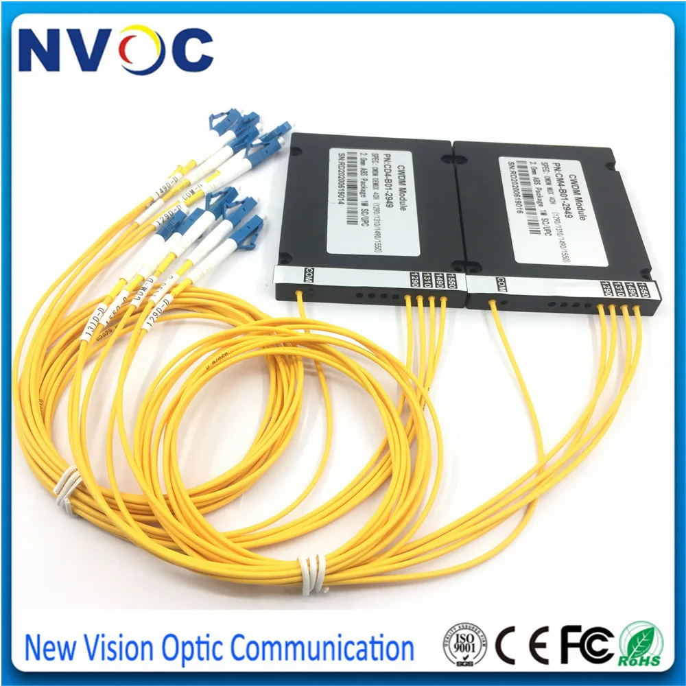 16-канальный волоконно-оптический модуль CWDM Mux и Demux с 0 9 мм 1 м LC ST SC 2ch 4ch 8ch 16ch 1260 ~ 1610nm