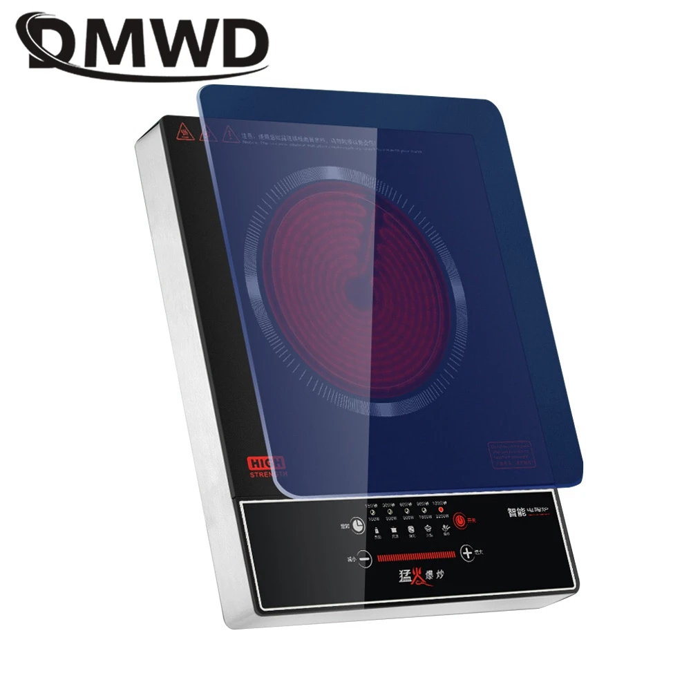 DMWD Household Electric Stove 2200W Induction Cooker Tea Maker Water Heater Hot Plate Electromagnetic Oven Kitchen Tool 220V 2